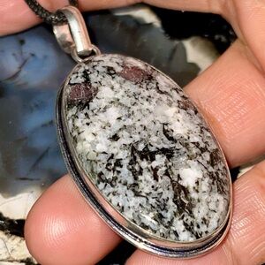Ruby in Diorite Pendant 2 1/2”